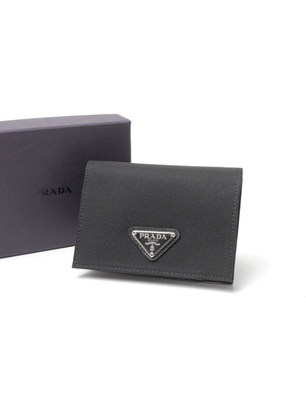 Prada Card Case Triangle Logo Bifold